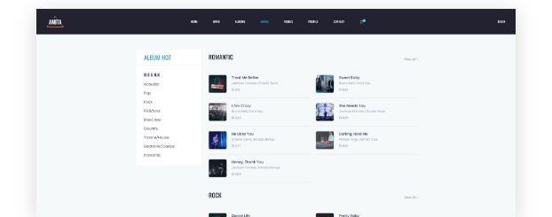 Songs pages <em>showcase your music</em> in a clean and engaging layout.